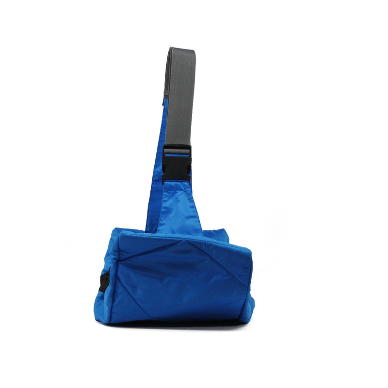 Outward Hound Kyjen 21010 Pooch Pouch Sling Carrier For Dogs Easy-Fit Adjustable Dog Carrier, Blue Blue Quilt with Black Accents - PawsPlanet Australia