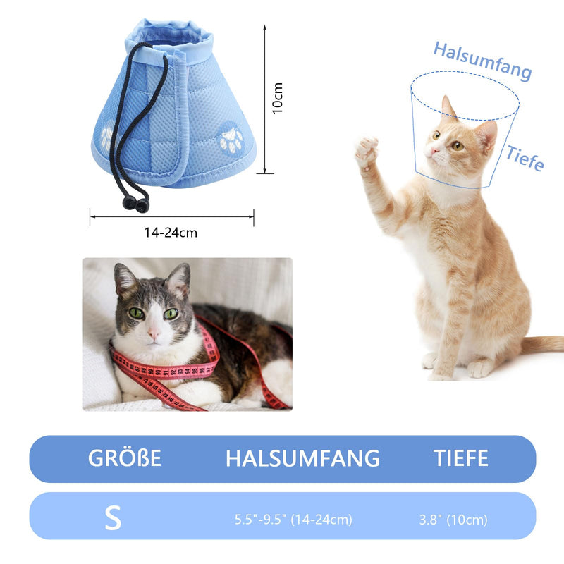 Cat Neck Brace, Adjustable Neck Brace Cat Collar, Recovery Collar Cone Pet Protective Collar for Cats Small Dogs After Surgery and Injuries (S) - PawsPlanet Australia