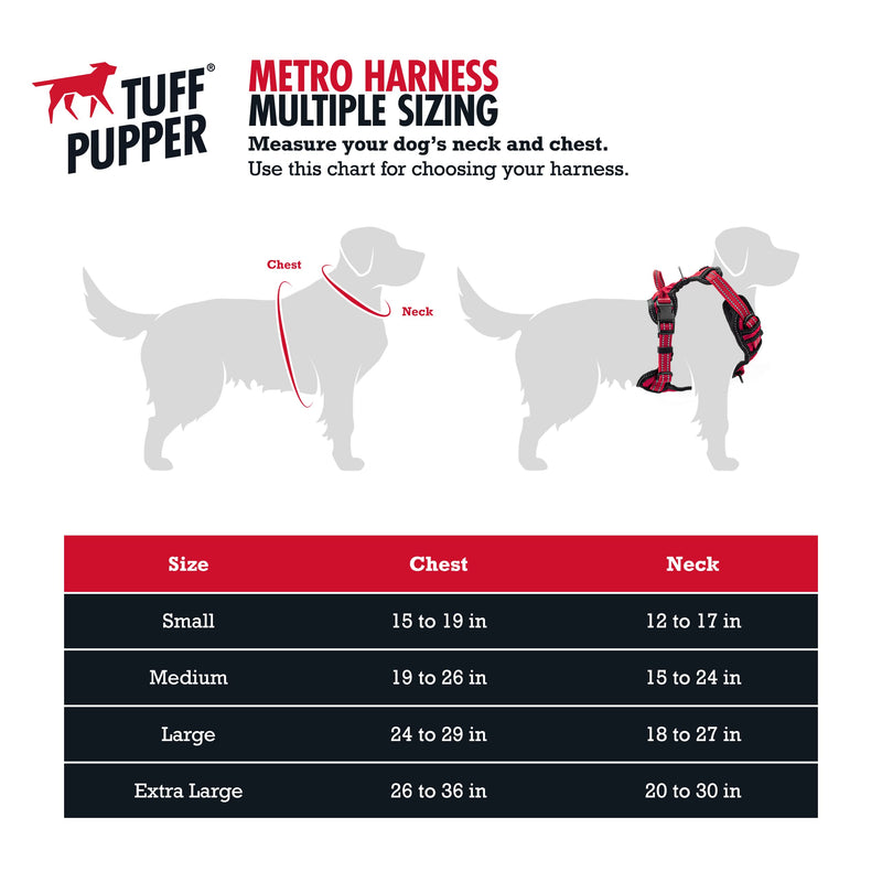 Upgraded for 2022 - Metro No Pull Dog Harness | Reflective Dog Harness | Front/Back Leash Clips | Safety Handle | Padded Training Dog Harness for Comfort | Adjustable Small Medium Extra Large Dogs Small (Neck: 12-17" , Chest: 15-19") Epic Black - PawsPlanet Australia