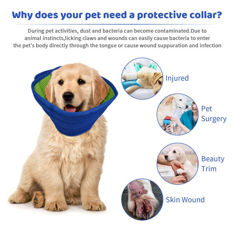 Neck Brace for Dog Adjustable Protective Collar Lightweight Cone Collars Recovery Elizabethan Collar for Pets S - PawsPlanet Australia