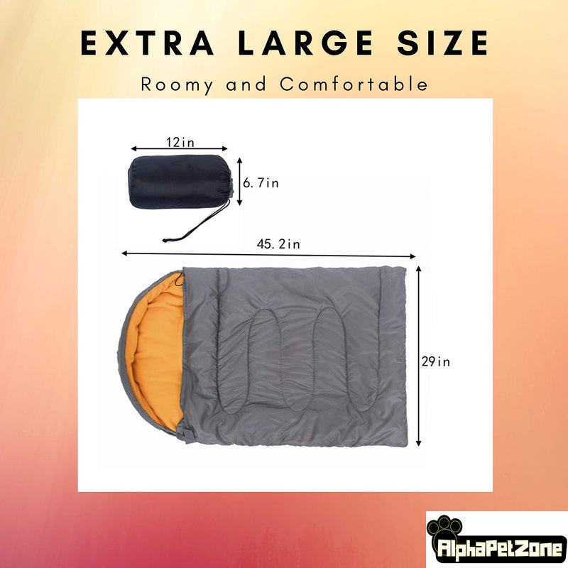 ALPHA PET ZONE Dog Sleeping Bag Extra Large | Travel Bed for Camping and Backpacking | Warm | Portable | Easy to Clean 1 Pack - PawsPlanet Australia
