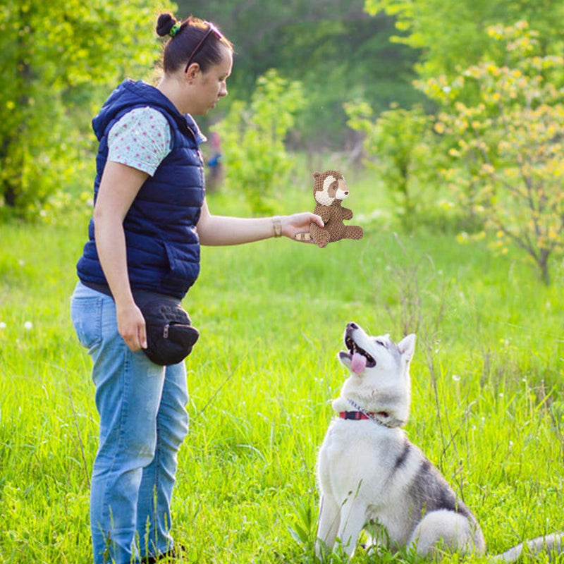 [Australia] - Growom White Eagle,Pet Squeaky Toys,Dog Interactive Plush Rope Knots Toys Chew Toys Chewing and Durable Toys for Puppy Dogs and Medium Dogs Bear 