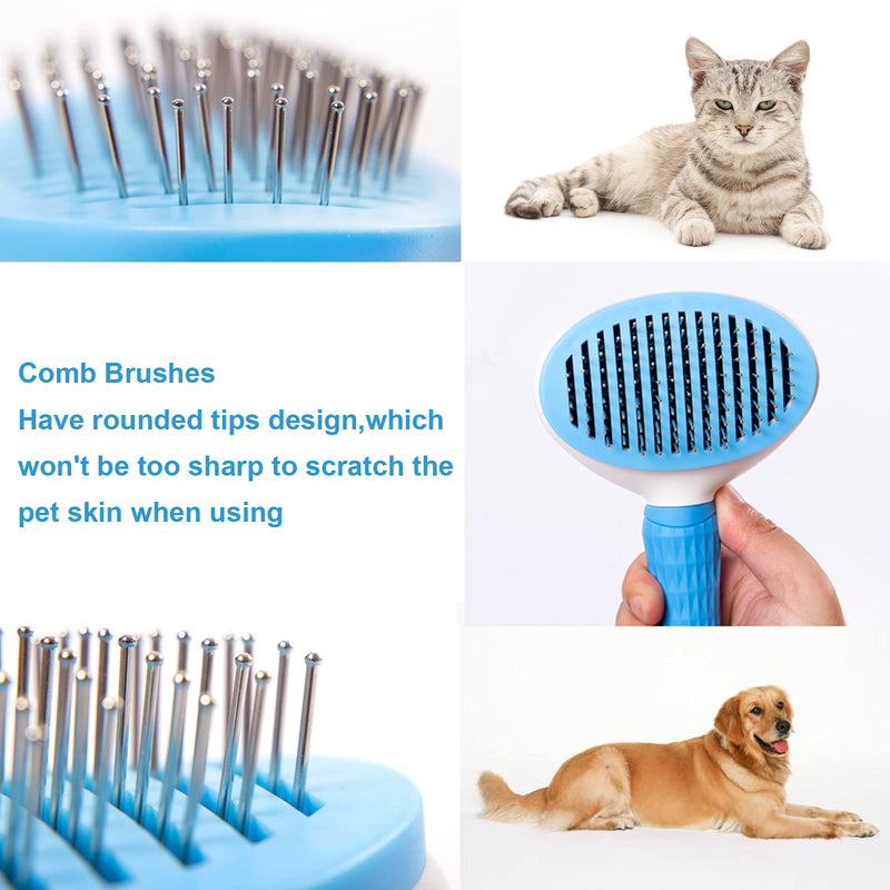 GYYYDSAI Dog Brush, Cat Brush Dog Comb Hair Removes Pet Hair Comb, Dog Grooming Pet Dog Hair Brush for Puppy Kitten Massage Removes Loose Undercoat, Mats, Tangled Hair, Shed Fur - PawsPlanet Australia