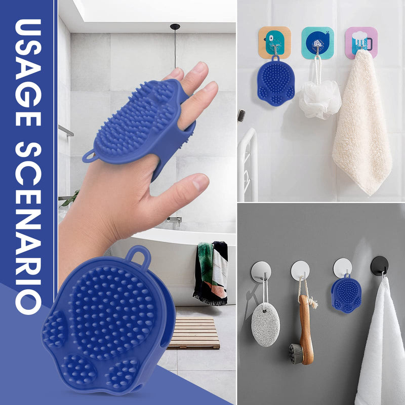 Cobee Dog Cat Bath Brush, Rubber Pet Grooming Brush 2-in-1 Puppy Massage Brush, Soft Hair Grooming Cleaning Brush for Long Short Hair (Blue) Blue - PawsPlanet Australia