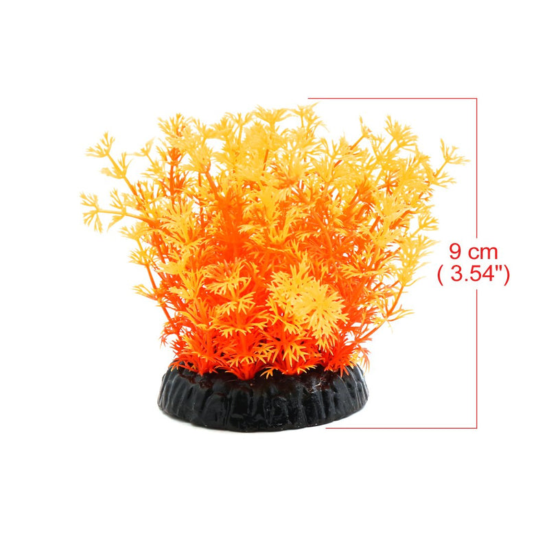 [Australia] - uxcell 4 Inch Orange Plastic Mini Plant Aquarium Terrarium Decorative Ornament for Reptiles 