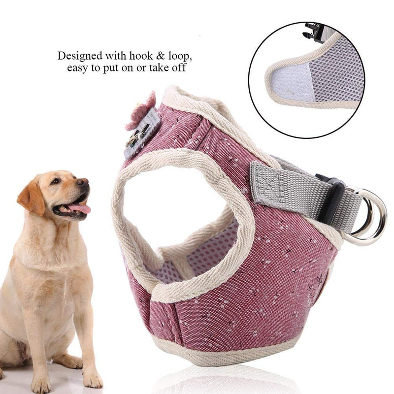 TOPINCN Dogs Vest Harness Cotton Blend Pup Training Leash Breathable Cat Dog Chest Strap With Pulling Rope Hook Loop for Small Pets (S-Red) S Red - PawsPlanet Australia