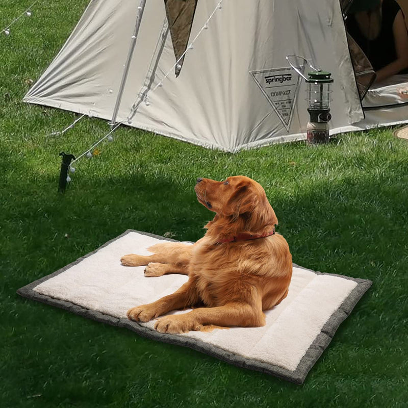 Rollup Outdoor Dog Bed, Dog Travel Bed, Crate Pad, Crate Mat, Dog Camping Gear, Super Soft Machine Washable Kennel Portable Comfort Plush Medium - PawsPlanet Australia