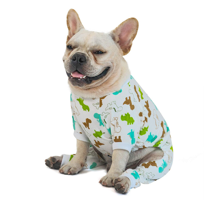 CuteBone Cotton Dog Pajamas Cute for Small Dogs Boy Clothes xs, Dinos&Vehicles, 2 Pack, 2CP01XS X-Small Cotton-Dinos&vehicles (Pack of 2) - PawsPlanet Australia