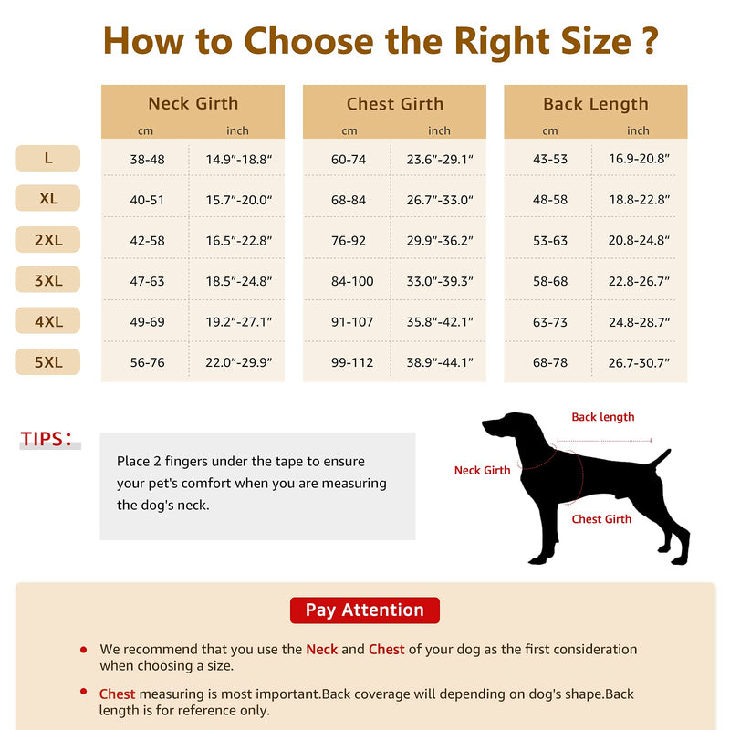 Dog Coat - Jacket Dog Winter Coat, Cold Weather Dog Coat Warm Dog Jacket for Medium Large Dogs As Shown L - PawsPlanet Australia