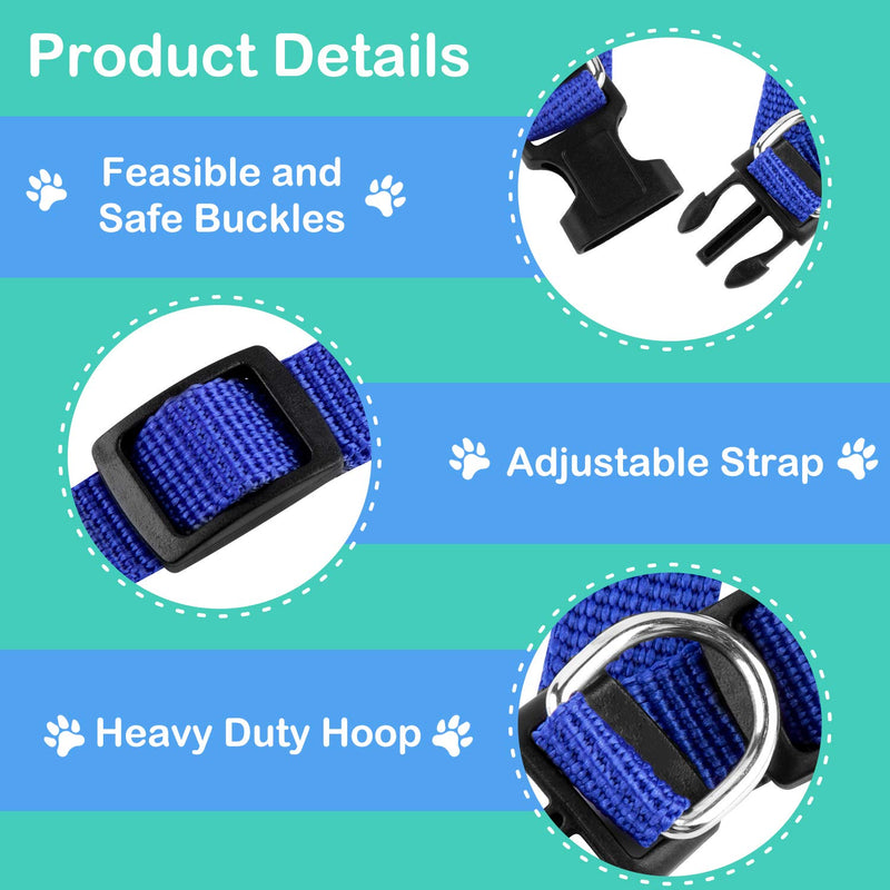 [Australia] - YujueShop Cat Harness and Leash Pet Vest Small Dog Harness Escape Proof Reflective Re-Adjustable Walking Soft Mesh with Pet Leash for Cats Puppies Pets XS 21-26.5cm/8.3-10.4in Blue 