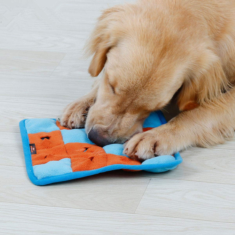 [Australia] - PetDog Slow Chewing Food Mat Sniffing Training Pad Blanket Feeding Mats for Dog Release Stress Foraging Skills Puzzle Toys Interactive Feed Game for Boredom Reversible Dog Snuffle Squeaker 