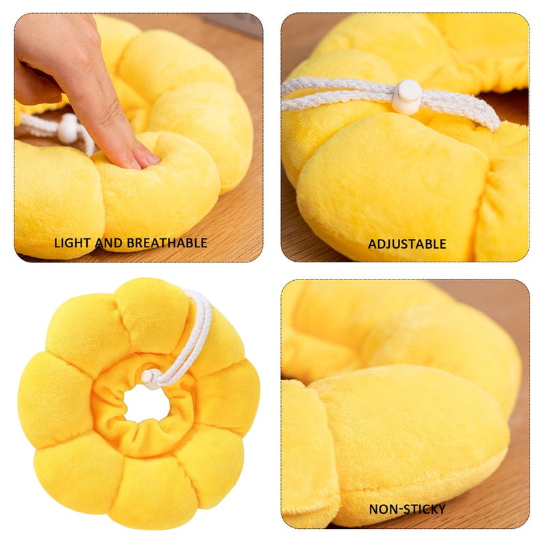 1 Piece Sunflower Collar with 2 Pieces Silicone Bath Brush, Adjustable Collar, Cat Surgery Recovery Collar, Soft Pet Collar - PawsPlanet Australia