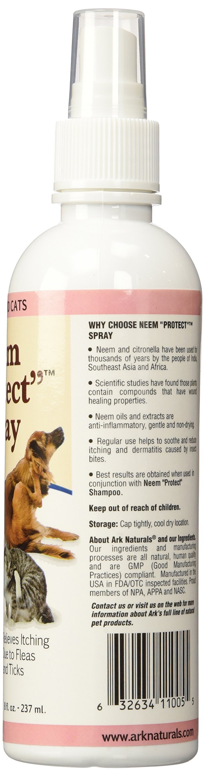 [Australia] - ARK NATURALS Neem Protect Spray for All Pets, 8-Ounce Pump Bottles (Pack of 3) 