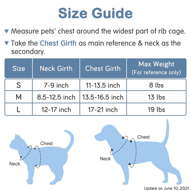 AOKCATS Small Dog Harness, Adjustable Leopard Puppy Harness and Cat Harness Soft Mesh Dog and Cat Universal Harness Reflective Dog Vest Harness Comfort Fit for Puppy Small Medium Dogs and Cat Small (Chest: 11" - 13.5") Light Blue - PawsPlanet Australia