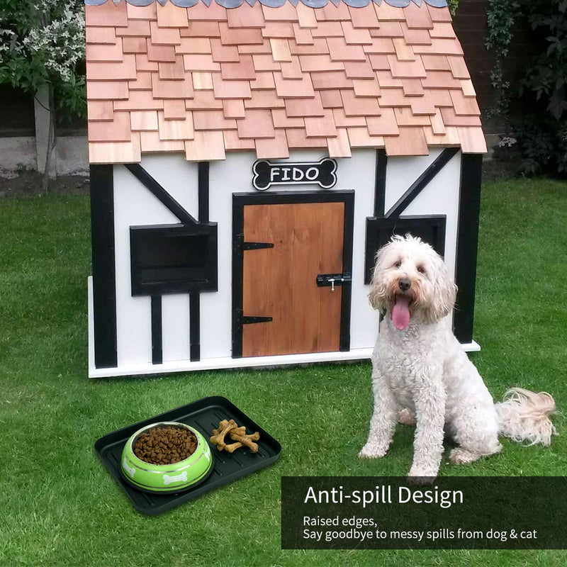 [Australia] - Home-Man Pet Food Tray - Dog Food Mat and Cat Food Mat - Best Pet Bowl Mat for Containing Spills, Waterproof Boot Tray Mat - Shoe Tray Mat Set of 3 