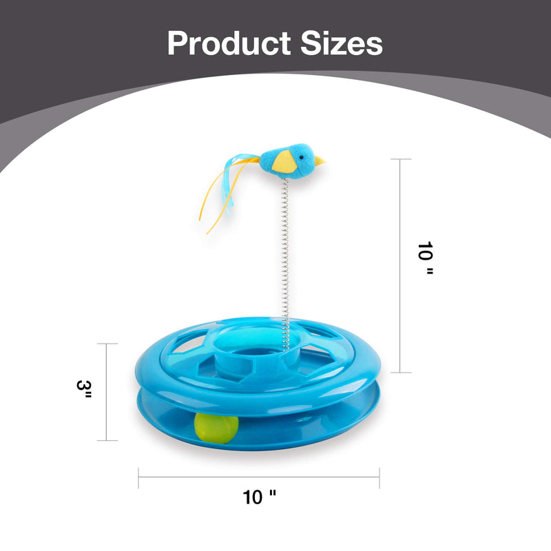 Pet Prime Cat Ball Toy 2 in 1 Cat Kitten Tracking Roller Interactive Cat Ball Toys Catnip Cat Teaser Ball Toys Cat spring Toys - PawsPlanet Australia