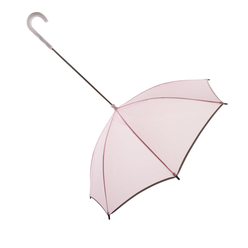 [Australia] - Pet Life Pour-Protection Umbrella with Reflective Lining and Leash Holder Pink With White Handle One Size 