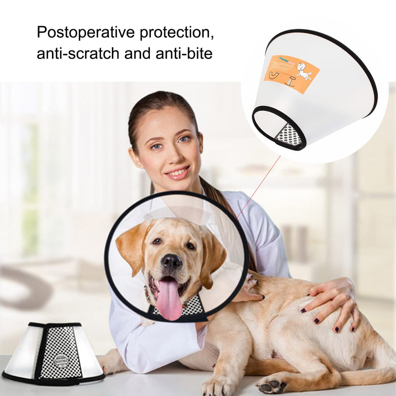 Pet Neck Brace, Cone Collars Adjustable Protective Collar Lightweight Plastic Elizabethan Collar for Large Dogs（43.5-50CM） - PawsPlanet Australia