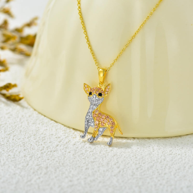 Dog Necklaces 24 Breeds of Dogs Necklaces S925 Sterling Silver Dog Pendant Corgi/Husky/Labrador/Shepherd Dog Necklaces for Women Girls gifts Chihuahua - PawsPlanet Australia