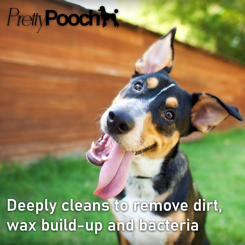 Pretty Pooch Dog Ear Cleaner - Cleans and Helps Reduce Itching & Head Shaking - pH Balanced, Gentle Formula, Made from Natural Ingredients (250ml) - PawsPlanet Australia