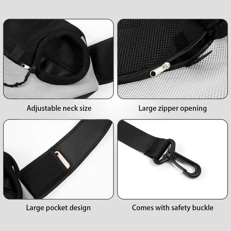 [Australia] - Zero Zoo Pet Dog Carrier Slings, Breathable Mesh Travelling Pet Hands, Zipper Anti-Pinch Hair Design, Adjustable Padded Strap Tote Dog and Cat Carrier Bag S/5lbs 