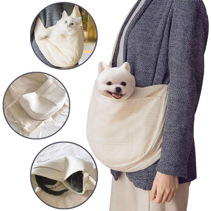 Hawyoung Pet Dog Sling Carrier for Small Medium Dogs Cats Breathable Puppy Travel Bag Backpack with Pocket for Outdoor S - Up to 5 lbs - PawsPlanet Australia