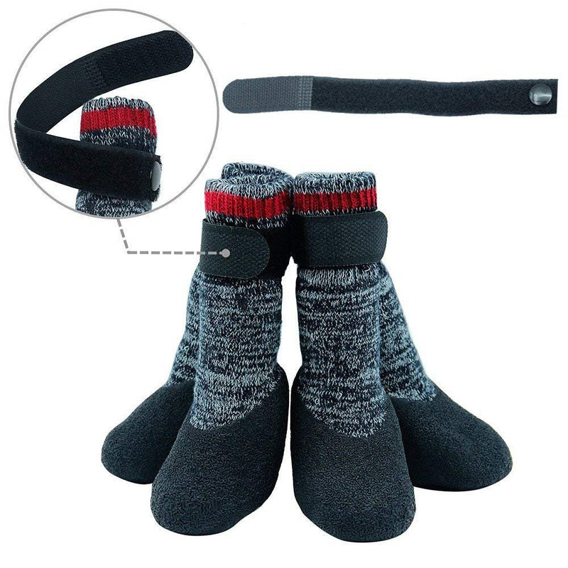 [Australia] - Mihachi Dog Socks Rubber Sole Paw Protectors with Velcro Straps Traction Control Anti-Slip Waterproof Boots XL 