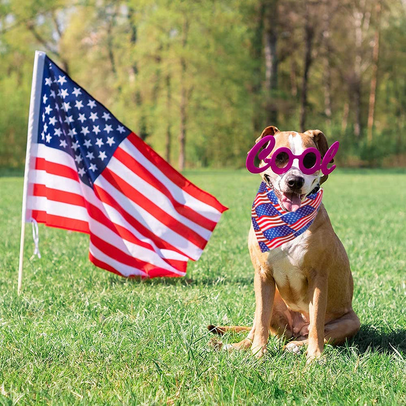 4 Pack American Flag Dog Bandana Triangle Dog Scarf 4th of July Bandana for Small Medium Dogs Pets - PawsPlanet Australia