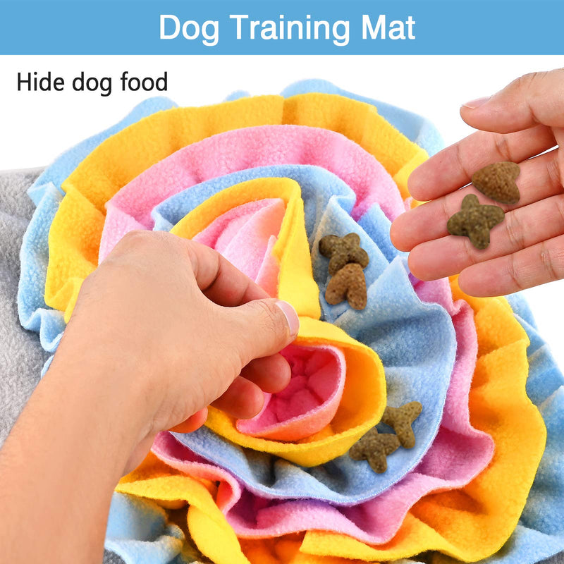 Nabance Pet Feeding Mat Snuffle Mat for Dogs Training Mat Puppy Soft Sniffing Pad for Dog Smell Foraging Skill Blanket Puzzle Toys Indoor Pets - PawsPlanet Australia