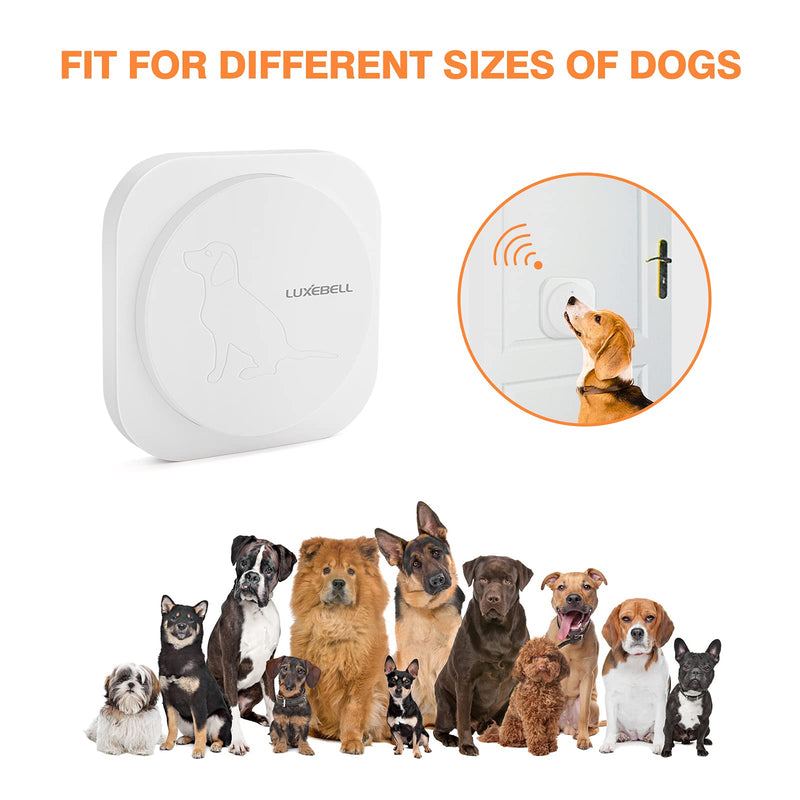 Luxebell Dog Training Bells Potty Communication Doorbell Wireless Ring Go Outside Pet Accessories White 2 Transmitters - PawsPlanet Australia
