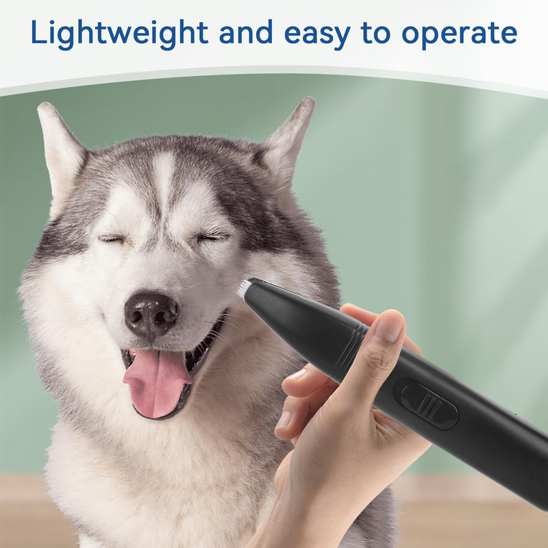 Agatige Dog Trimmer for Grooming, 3W 3V Low Noise Electric Dog Hair Trimmer, Cordless Cat and Small Dog Shaver for Paws, Ears and Face - PawsPlanet Australia