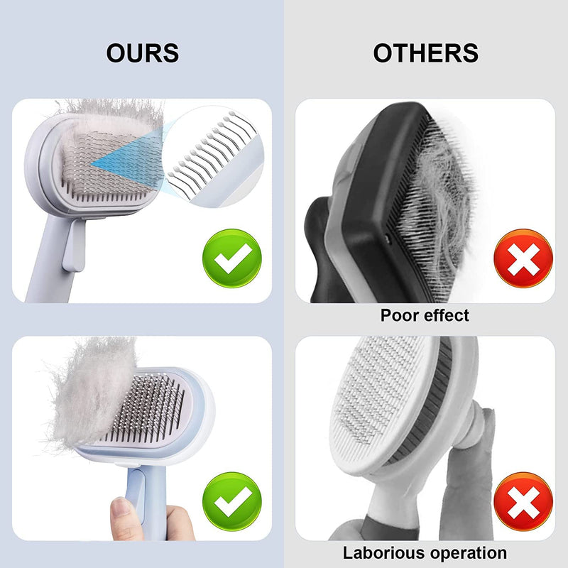 TYEQWT cat brush, cat brush, cat brush short hair and cat brush long hair, cat comb for undercoat brush cat, massage - PawsPlanet Australia