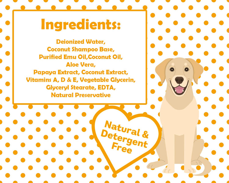 [Australia] - Speak Pet Products Natural Moisturizing Coconut Papaya Dog Shampoo, 17 Ounce Bottle 