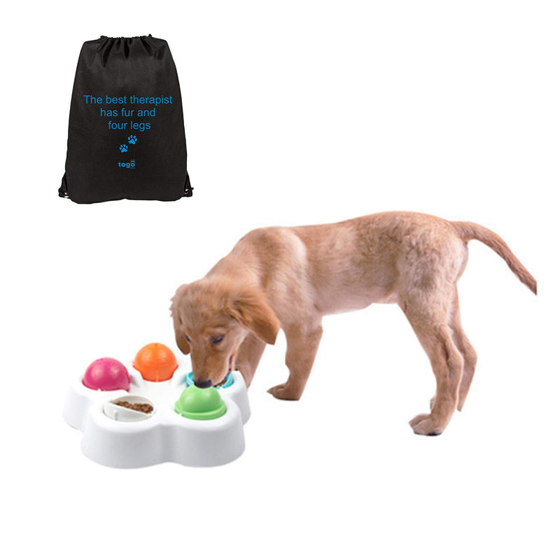 Dog puzzle toy, dog slow feeder bowl, dog food storage, dog puzzle, dog toy (Puppies to Medium-Sized Dogs) + Dog Walking Bag - PawsPlanet Australia