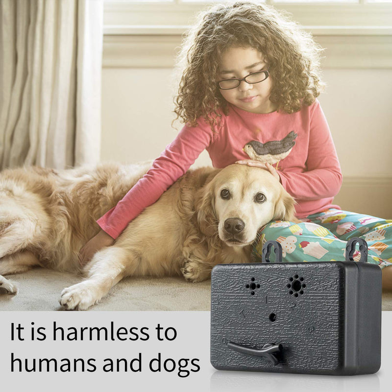 Esosy Anti-bark Device. Ultrasonic bark Deterrent. Outdoor Waterproof bark Control. Device Suitable for Large, Medium and Small Dogs Within 50 feet Black - PawsPlanet Australia