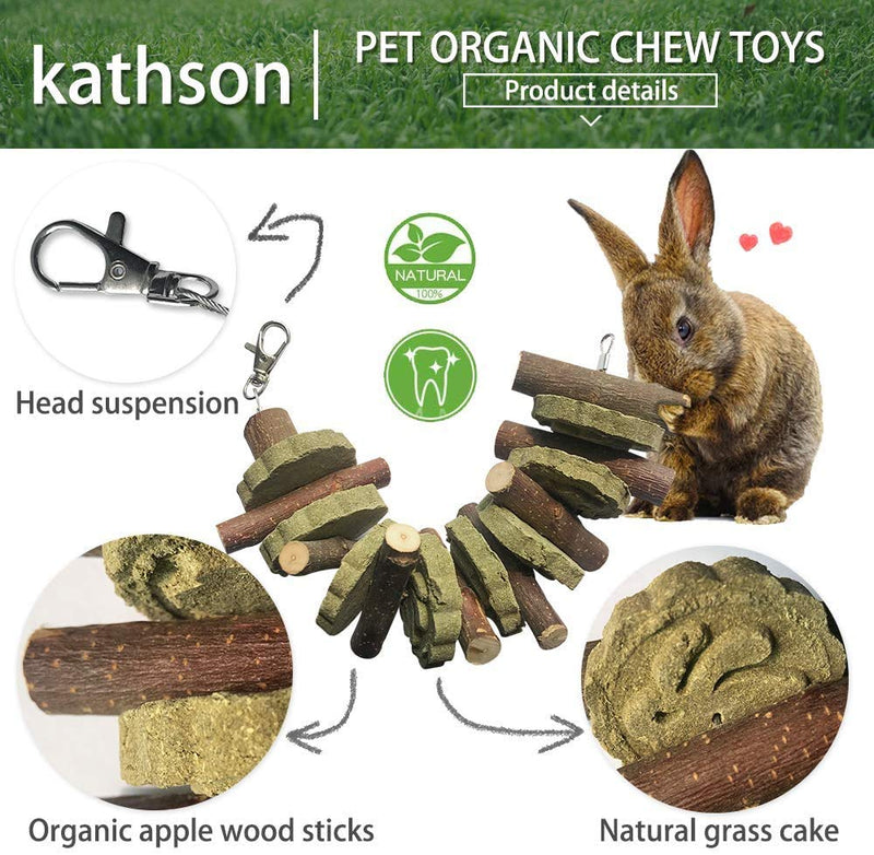 [Australia] - kathson Rabbit Activity Zone Bunny Chew Toy for Teeth Grinding Rabbit Toys Small Animal Play Ball Carrot Toy Natural Seagrass Protector Mat for Chinchilla Guinea Pigs or Other Rodent Pets 