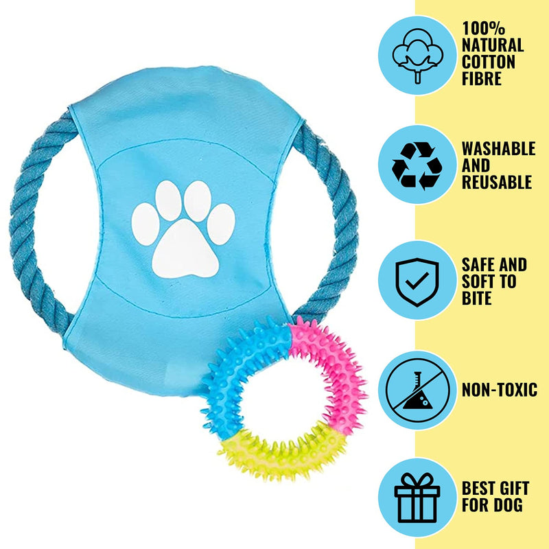 Fur & Bone Puppy Chew Rope Toys for Small and Medium Dogs - Teething & Training Washable Cotton Safe Pet Toy Gift Set, Pack of 10 Activity Accessories Chews - PawsPlanet Australia