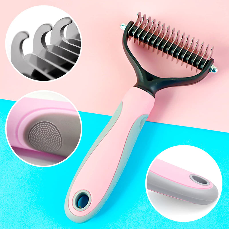 Hriymtd Undercoat Brush Dog, Dog Comb Fur Brush, Pet Grooming Fur Brush Cats, Grooming Brush for Cats, Dogs, Puppies, Kittens, Short Hair, Comb - PawsPlanet Australia