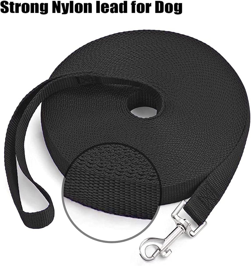 Mainiusi towing leash for dogs, towing leash 30m, dog leash 30m, running leash for dogs, cross-country skiing leash for large dogs, training leash for dogs, towing leash for large dogs, small dogs (30m, black) - PawsPlanet Australia