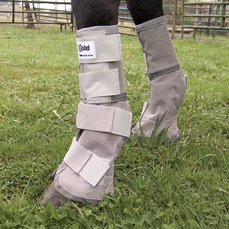 Cashel Crusader Horse Fly Protection Leg Guards, Set of Four, Grey, Draft - PawsPlanet Australia