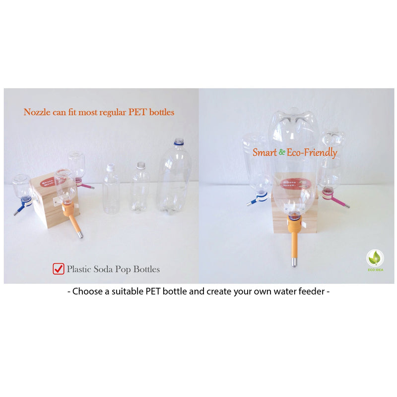 Choco Nose Patented No-Drip Dog Water Bottle/Feeder for Toy Breed to Large Sized Dogs/Cats/Rabbits/Chinchillas/Detachable Pet Food Bowl/for Cages, Crates or Wall Mount/Mess Free Leak-Proof Nozzle Apple Green Small to Medium Sized Dogs and Cats - PawsPlanet Australia