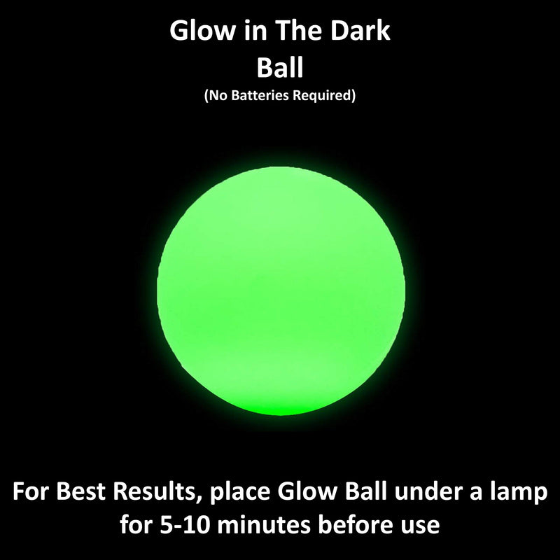 Dog Play Balls GLOW IN THE DARK BALL Rubber Chase Chew Fetch BRIGHT Pet Glow Balls Interactive Dog Toy Balls for Training Exercise (1 Ball (Green)) 1 Ball (Green) - PawsPlanet Australia