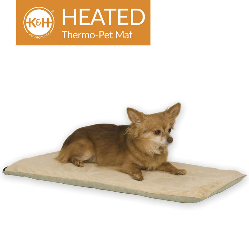 [Australia] - K&H Pet Products Thermo-Pet Mat Heated Pet Bed Sage 14" x 28" 6W 