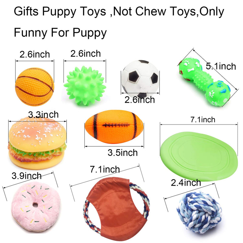 [Australia] - SZKOKUHO 10-20 Pack Puppy Dog Chew Toys Set—Plush Toys,Dog Ropes,Squeaky Toys,Puppy Chew Toys,Dog Ball Toys,Dog Bone Toy,Dog Flying Discs,Dog Bow Tie,for Small to Some Medium Dogs 20 Pack 