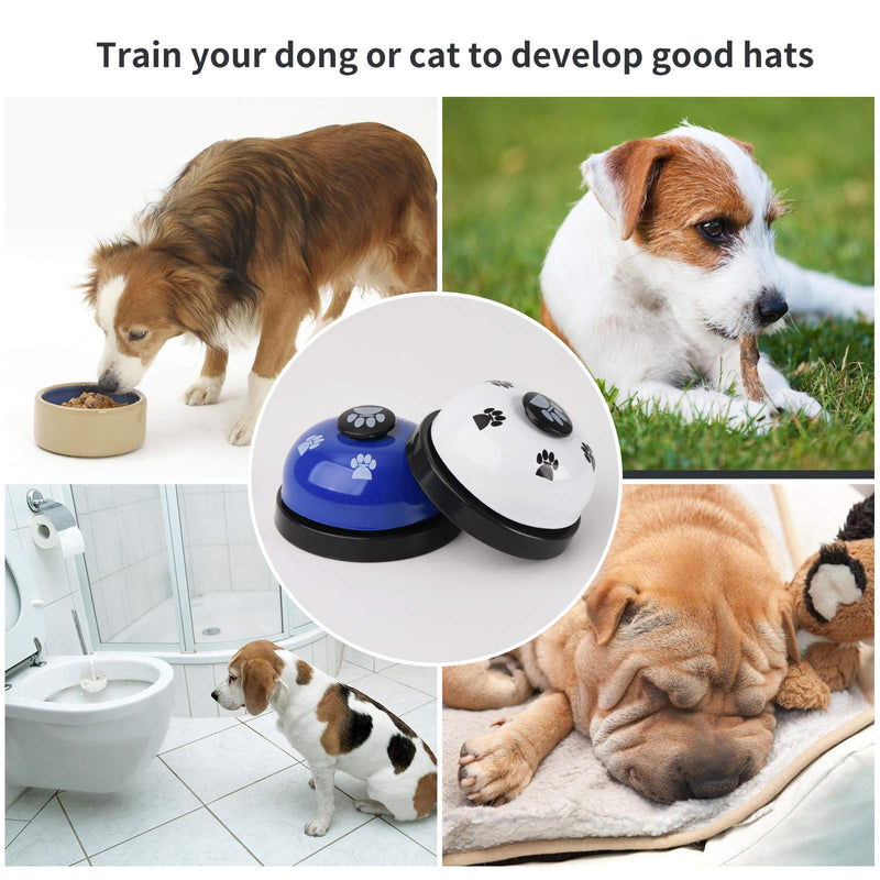 Luckyiren 2 Pack Dog Bell for Puppies Cats Kitten Kitty Doggy Doggie Pooch, Pet Bell for Potty Training Go Outside Communication Device, Service Call Bell for Front DEST Restaurant Hotel Reception - PawsPlanet Australia