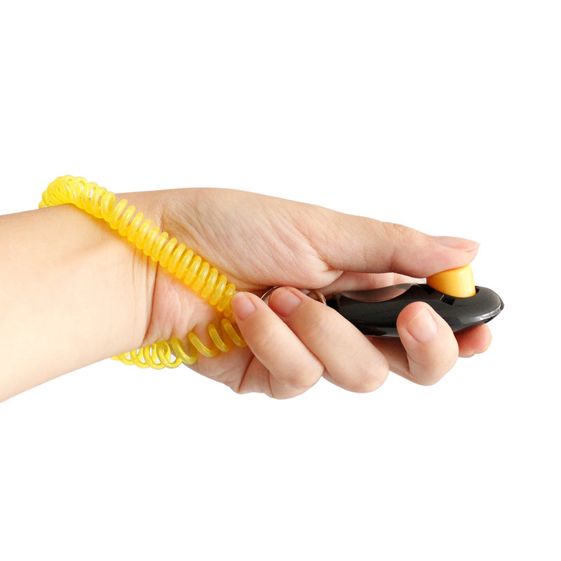 [Australia] - Downtown Pet Supply Big Button Dog Cat Training Clicker, Clickers with Wrist Bands 4 Pack 