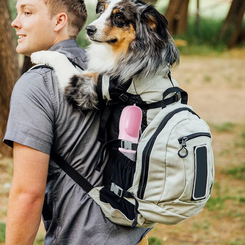 QIUHUA Pet Water Bottle Portable Water Multifunctional and Portable Dog Water Bottle Pet Outdoor Hiking Pet Water Bottle for Outdoor Hiking Walking Travel Pink - PawsPlanet Australia