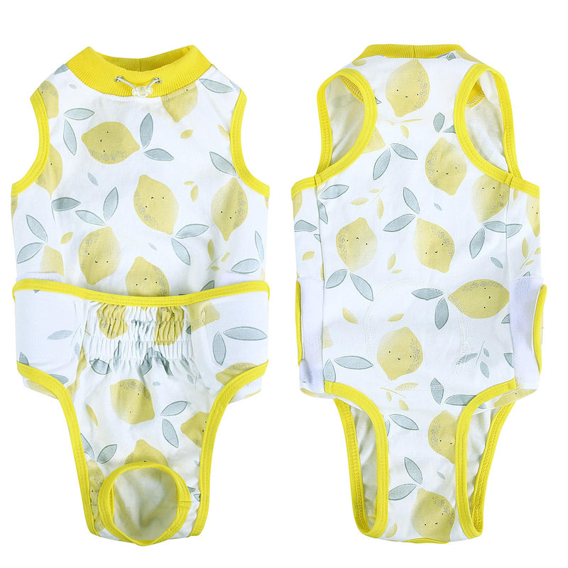 KONVINIT recovery suit for dogs, dog bodysuit after surgery castration, breathable wound protection for puppies dog suit after surgery male castration, alternative neck collar/surgical funnel, yellow L yellow - PawsPlanet Australia