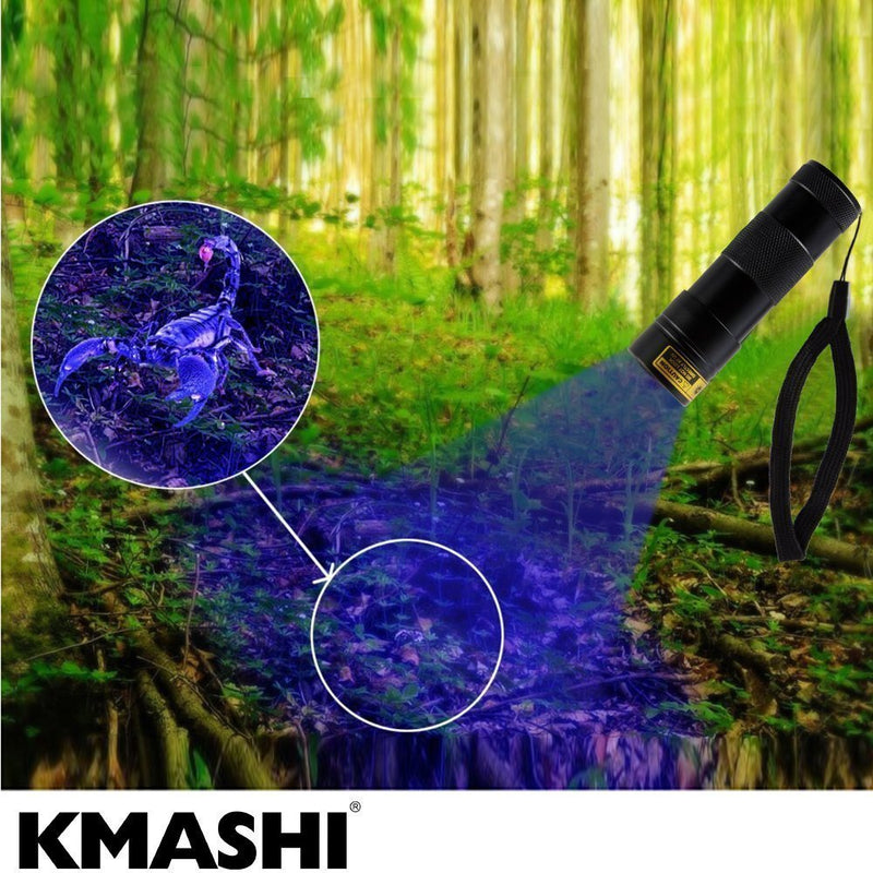 [Australia] - KMASHI 12 LED Pet UV Light Urine Stain Detector Blacklight Flashlight 