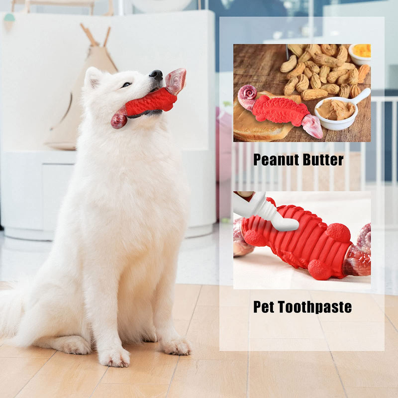 Dog Chew Toys for Aggressive Chewers, Indestructible Nylon Dog Toys, Tough Durable Dog Toys for Medium Large Dogs (Red Lizard).… - PawsPlanet Australia